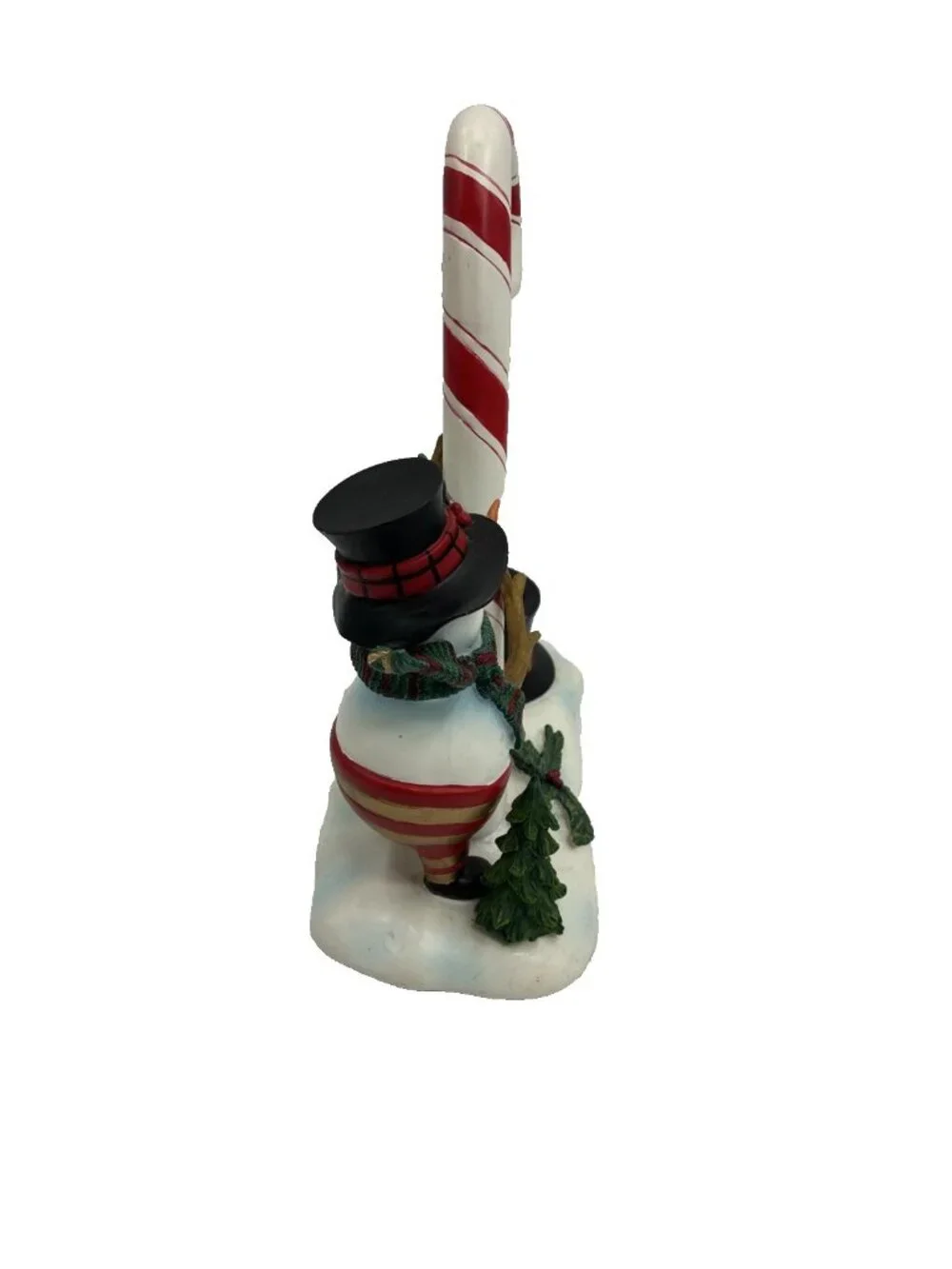 Yankee Candle Snowman Candy Cane Tealight Holder Christmas Decor Holiday